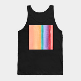 Rainbow stripe design Tank Top
